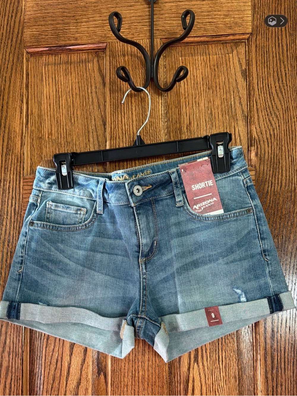 Arizona Women's Blue Denim Shortie Shorts